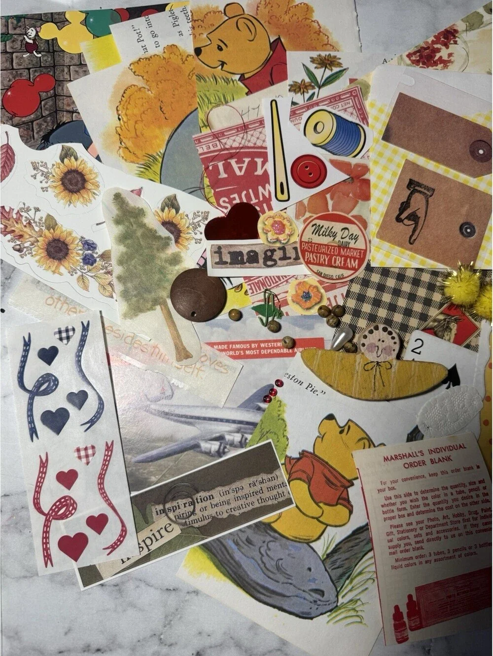 50 Piece Junk Journal Ephemera Pack-Small Pieces Vintage Curated Scrapbook Lot